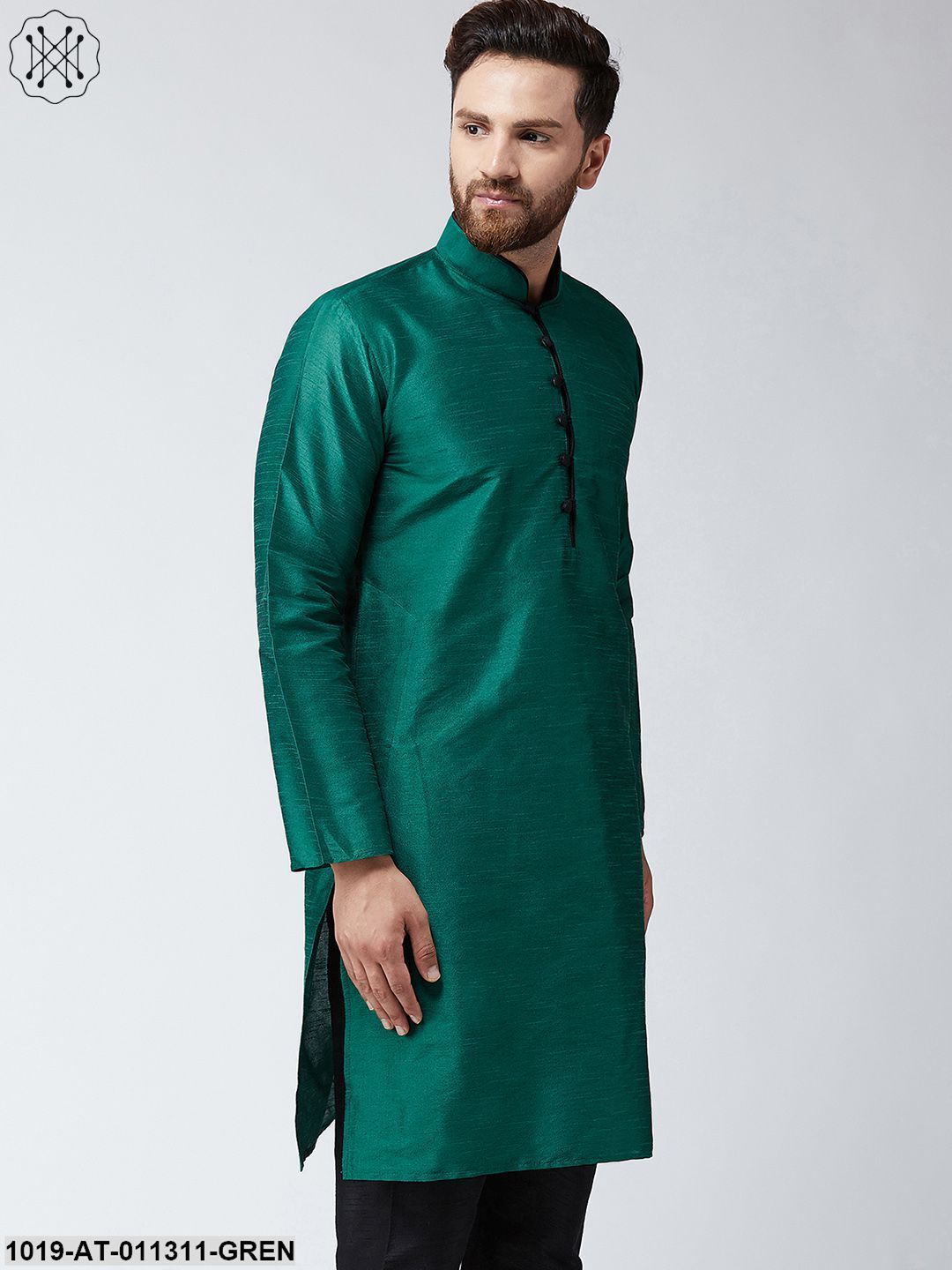 Men's Dark Green Only Long Kurta