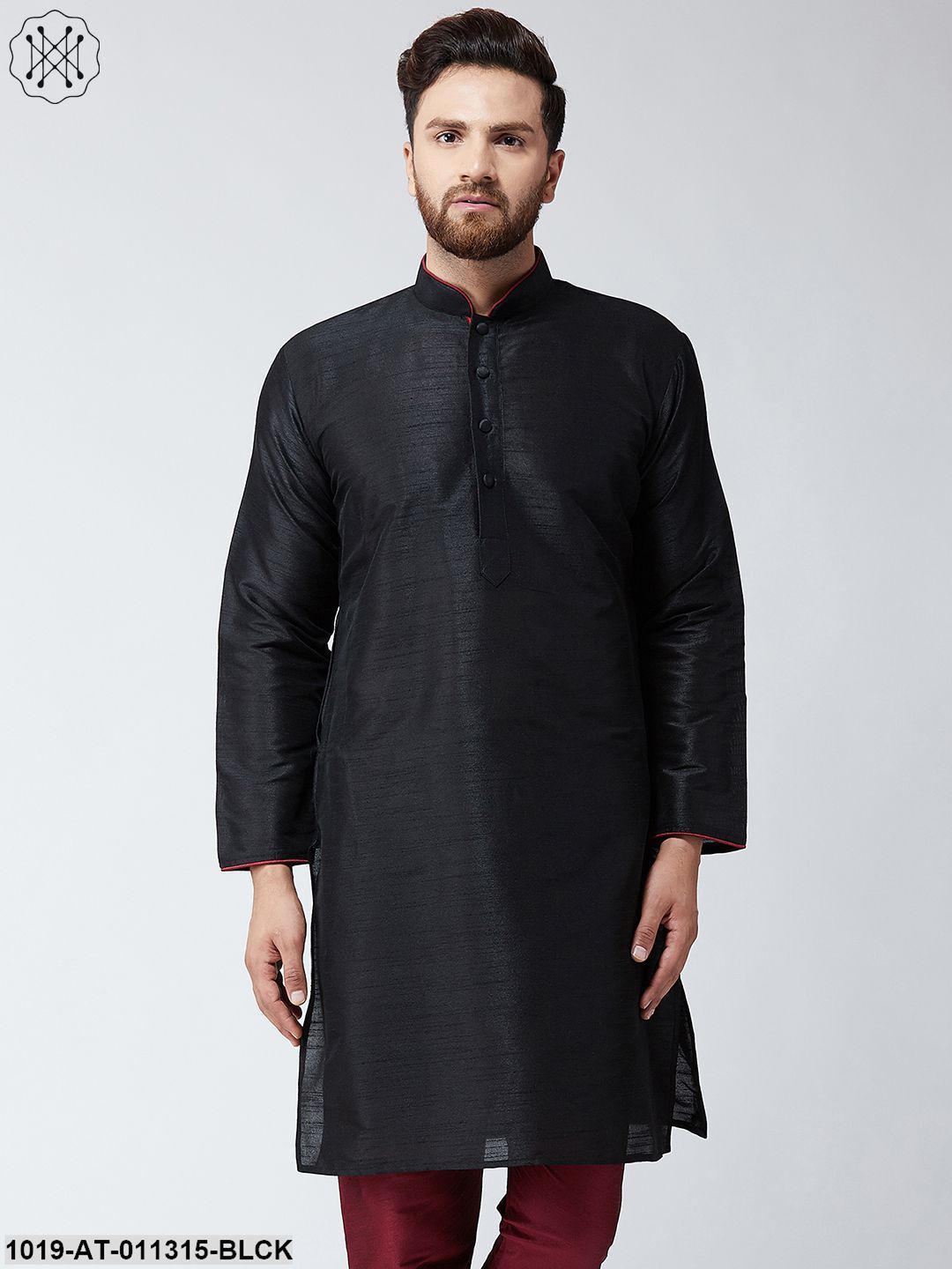 Men's Black Only Long Kurta