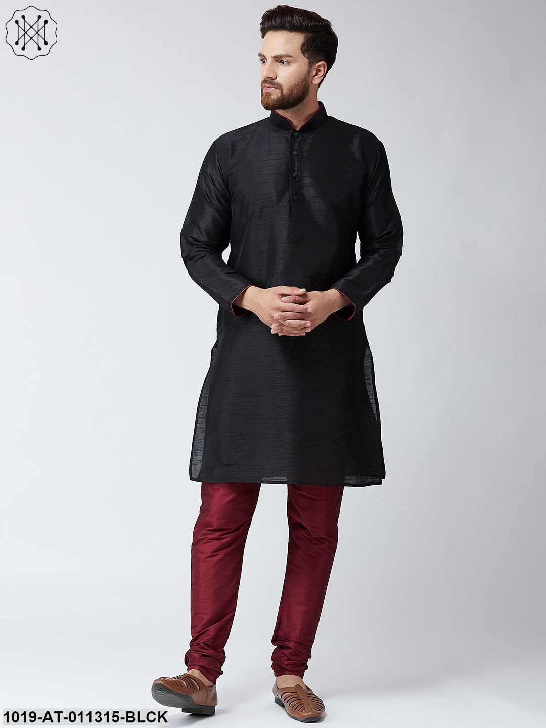 Men's Black Only Long Kurta
