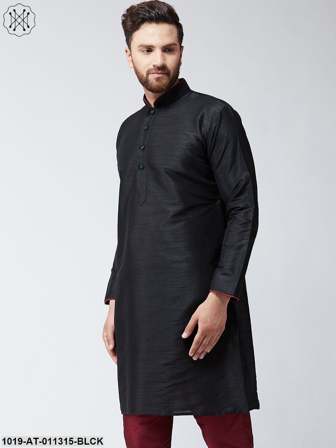 Men's Black Only Long Kurta