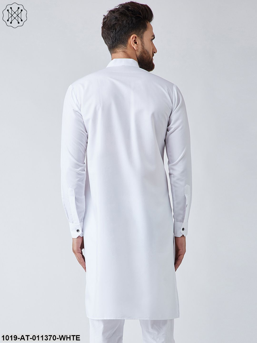 Men's Cotton White Only Long Kurta