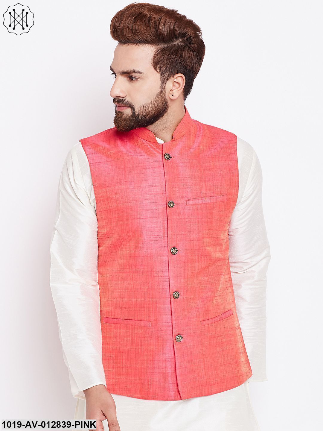 Men's Pink Nehru Jacket