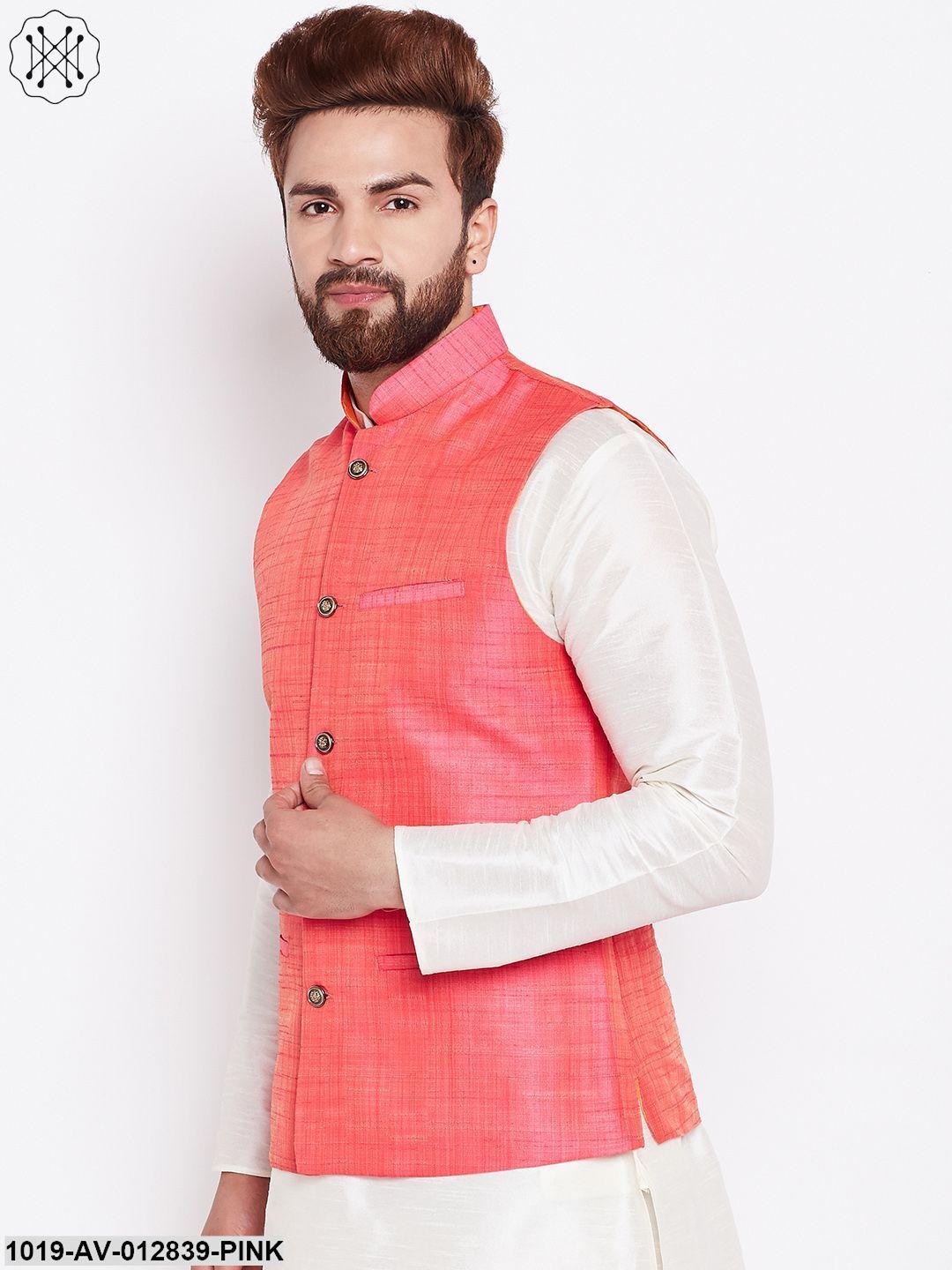 Men's Pink Nehru Jacket