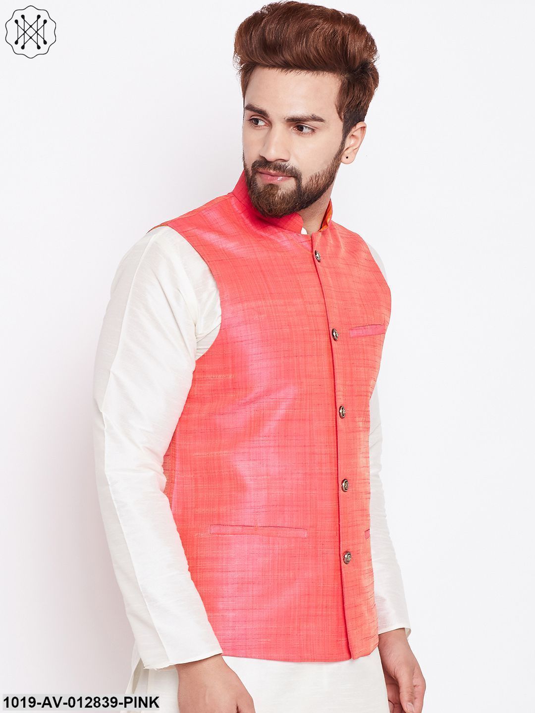 Men's Pink Nehru Jacket