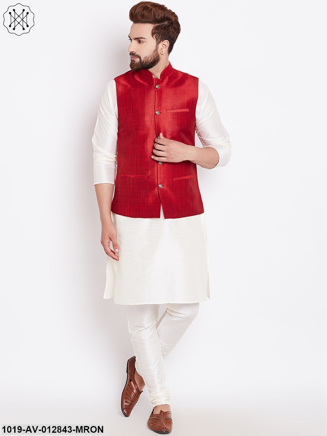 Men's Mahroon Nehru Jacket