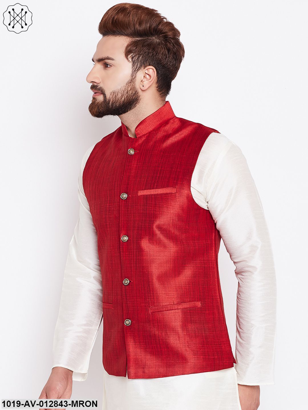 Men's Mahroon Nehru Jacket
