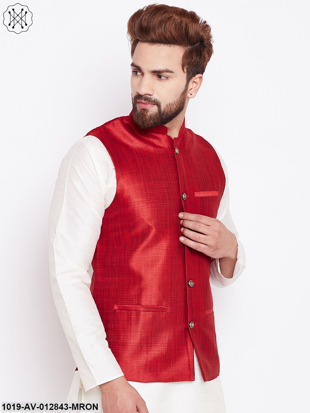 Men's Mahroon Nehru Jacket
