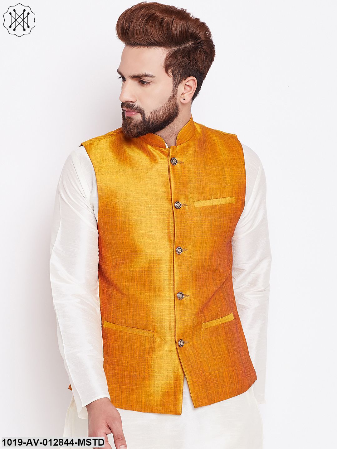 Men's Mustard Nehru Jacket