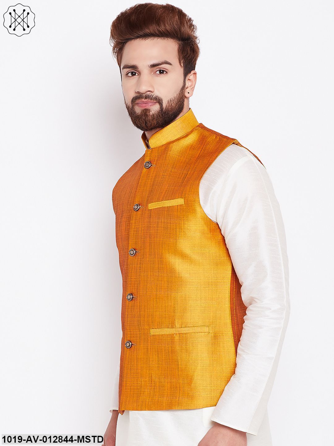 Men's Mustard Nehru Jacket