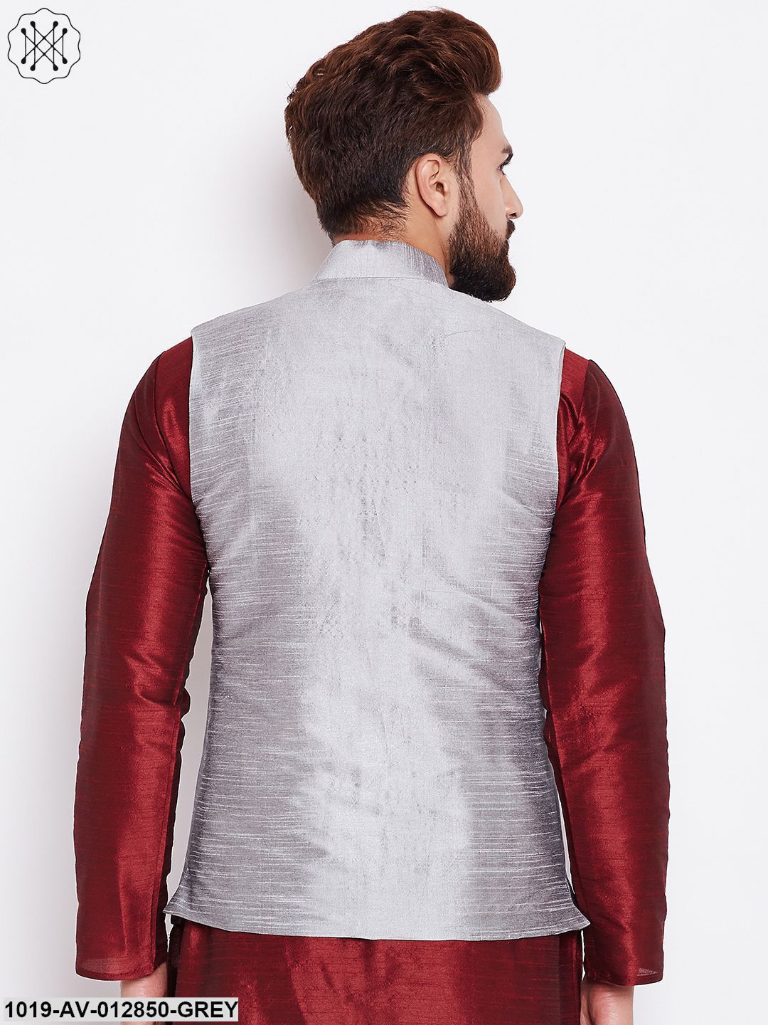 Men's Grey Nehru Jacket