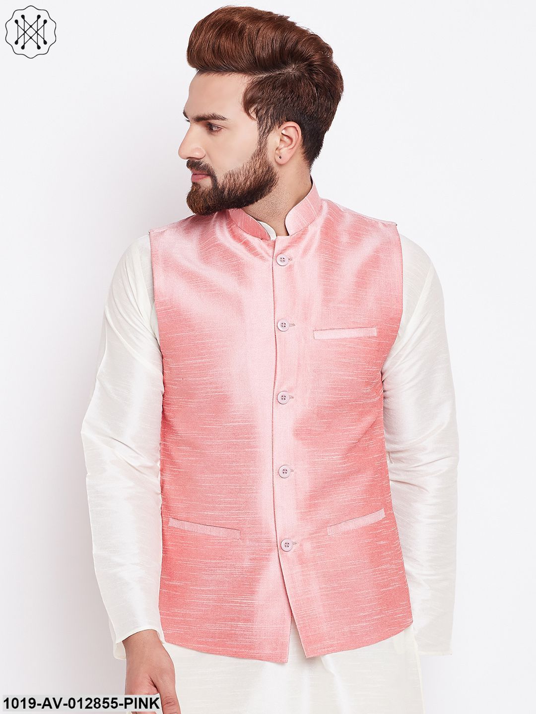 Men's Pink Nehru Jacket
