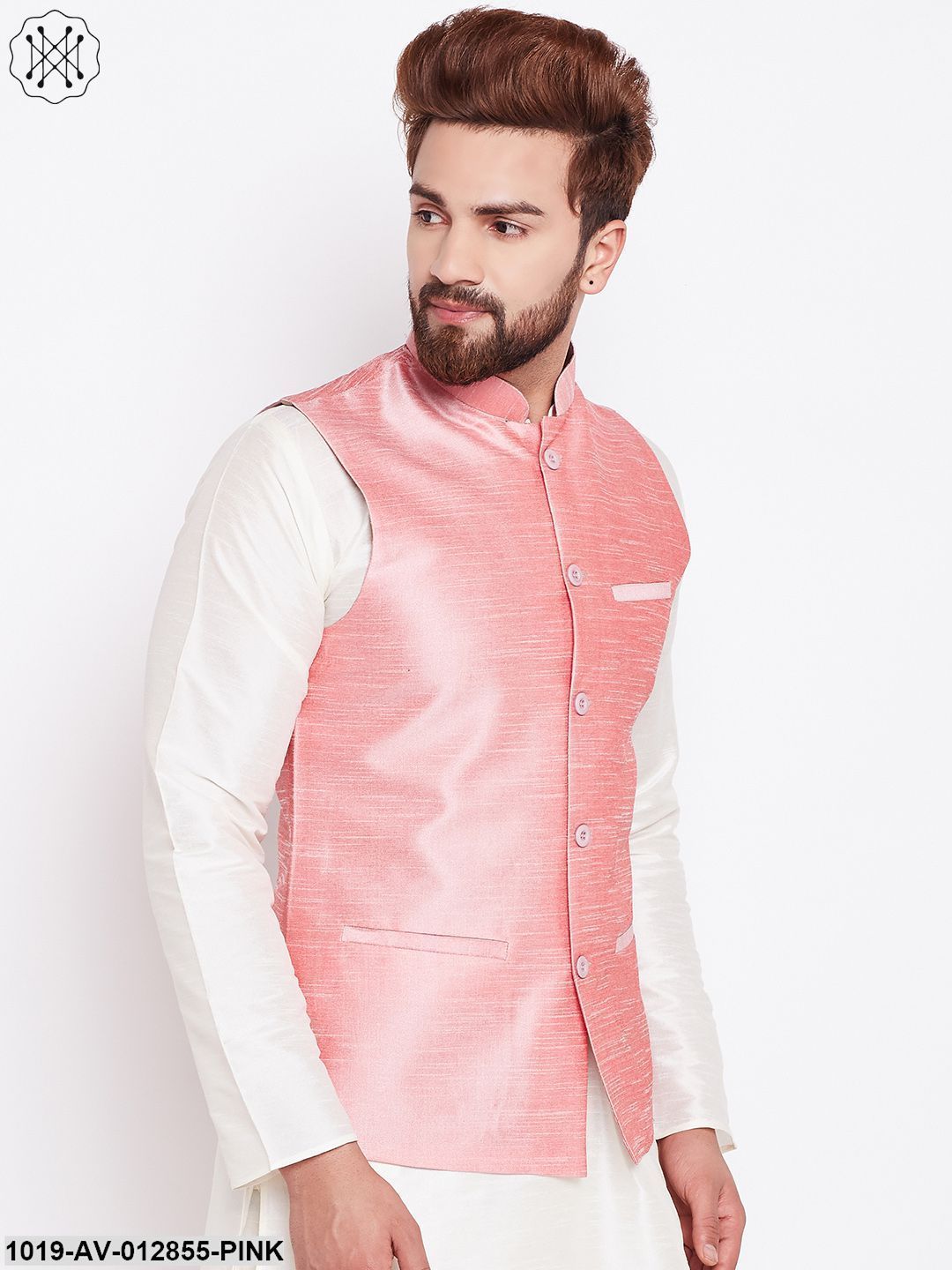 Men's Pink Nehru Jacket