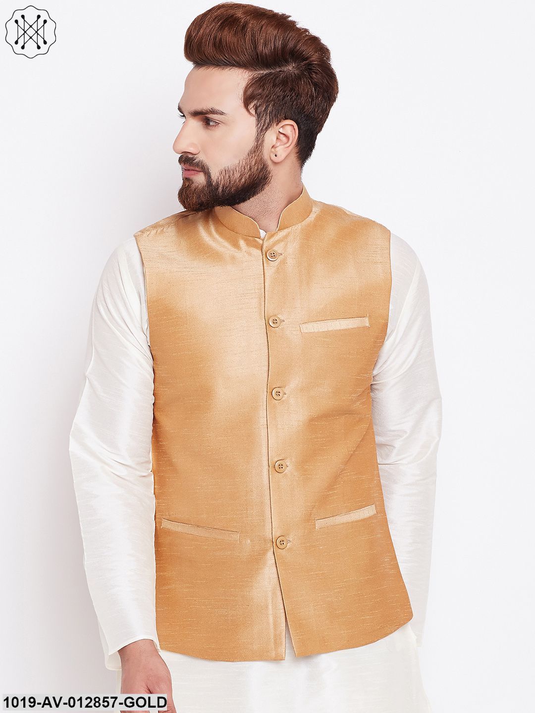 Men's Gold Nehru Jacket