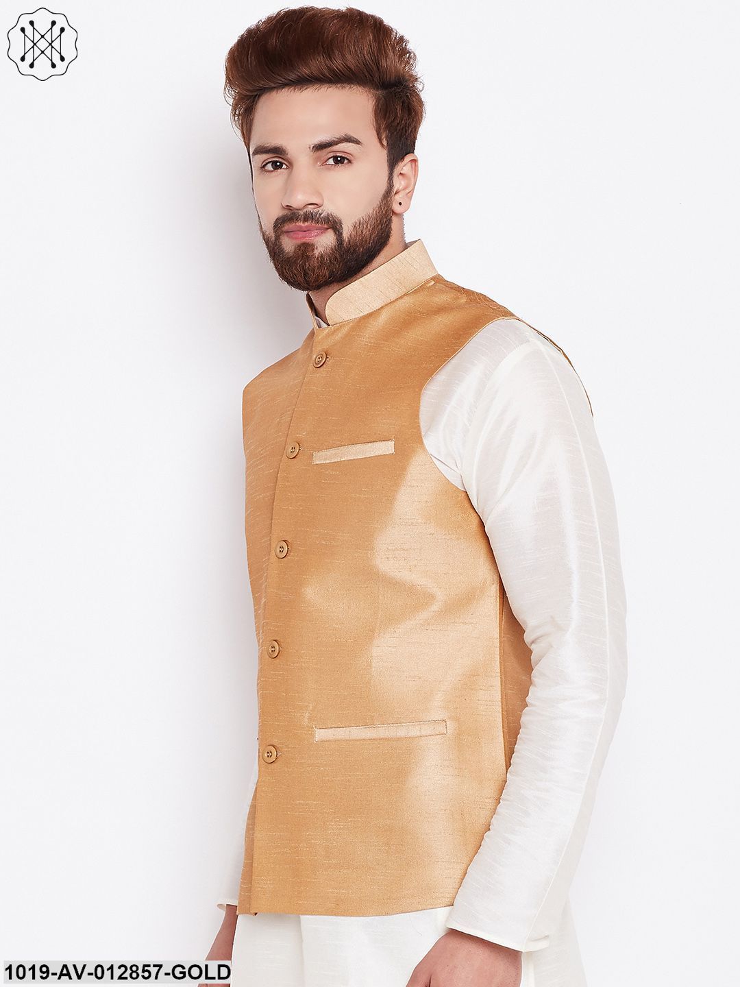 Men's Gold Nehru Jacket