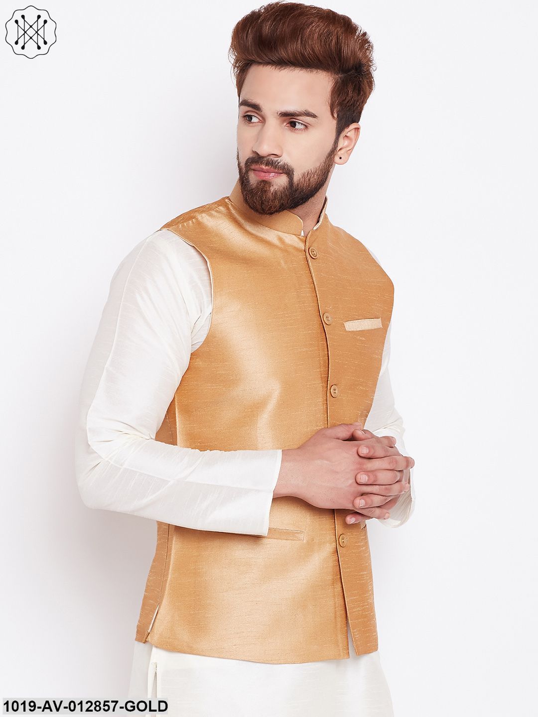 Men's Gold Nehru Jacket