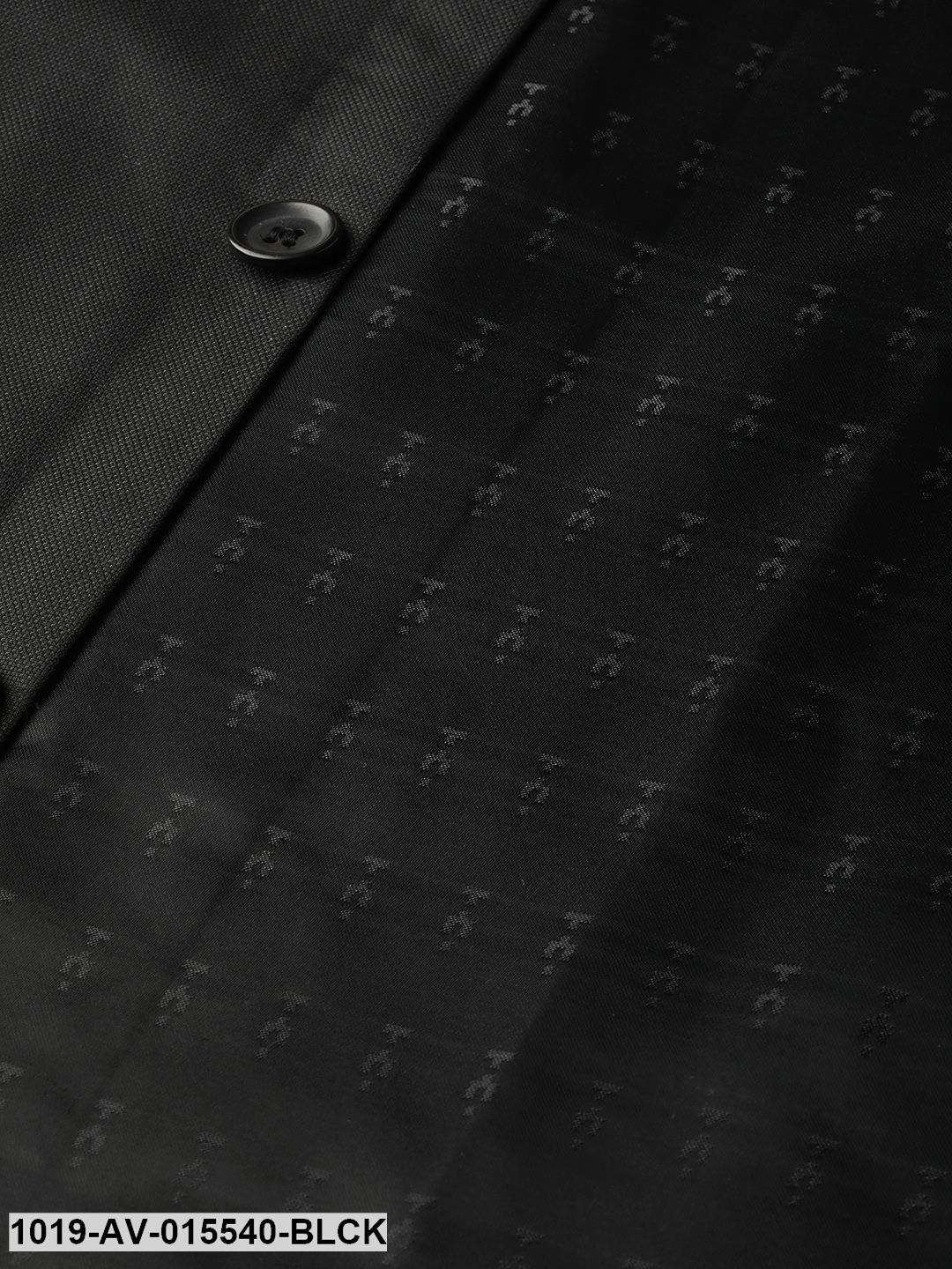Men's Cotton Blend Black Solid Nehru Jacket