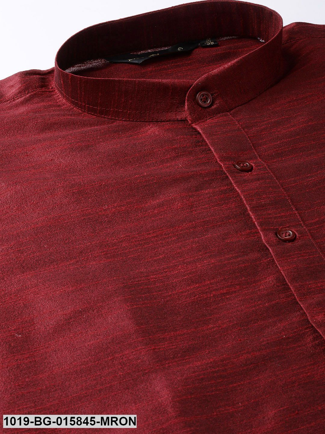 Men's Silk Blend Maroon Kurta Pyjama & Lime Green Nehru jacket Combo