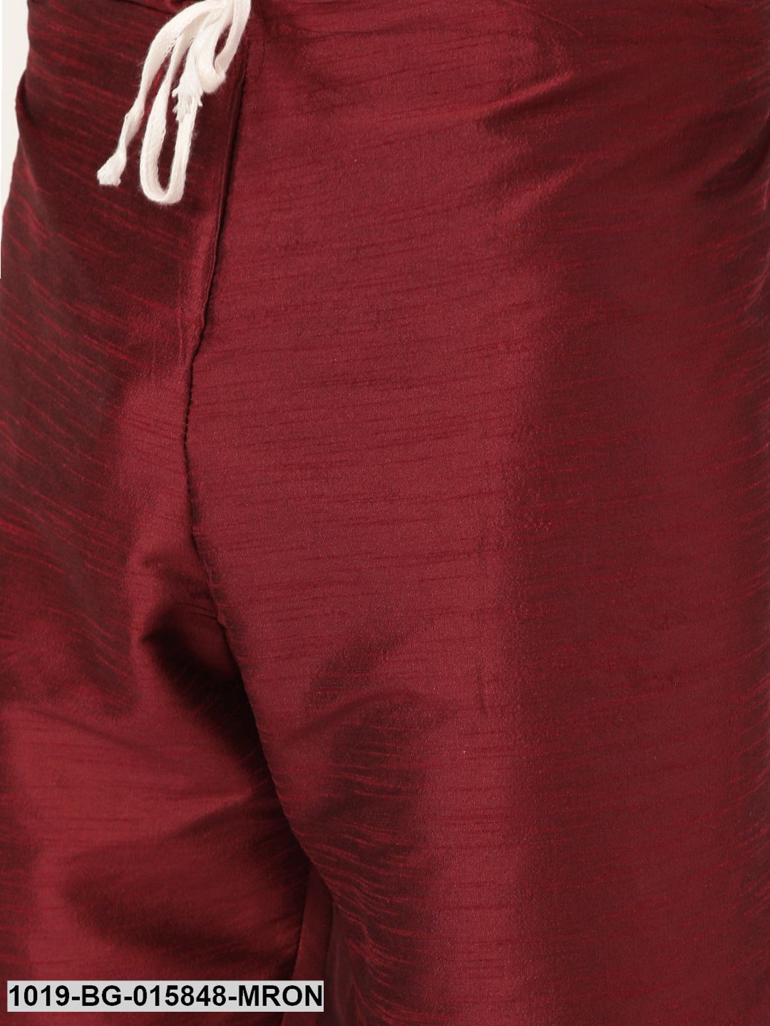 Men's Silk Blend Maroon Kurta Pyjama & Light Pink Nehru jacket Combo