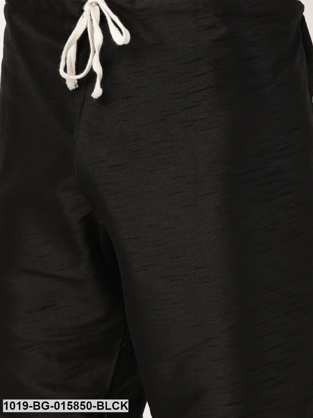 Men's Silk Blend Black Kurta Pyjama & Mustard Nehru jacket Combo - Sojanya