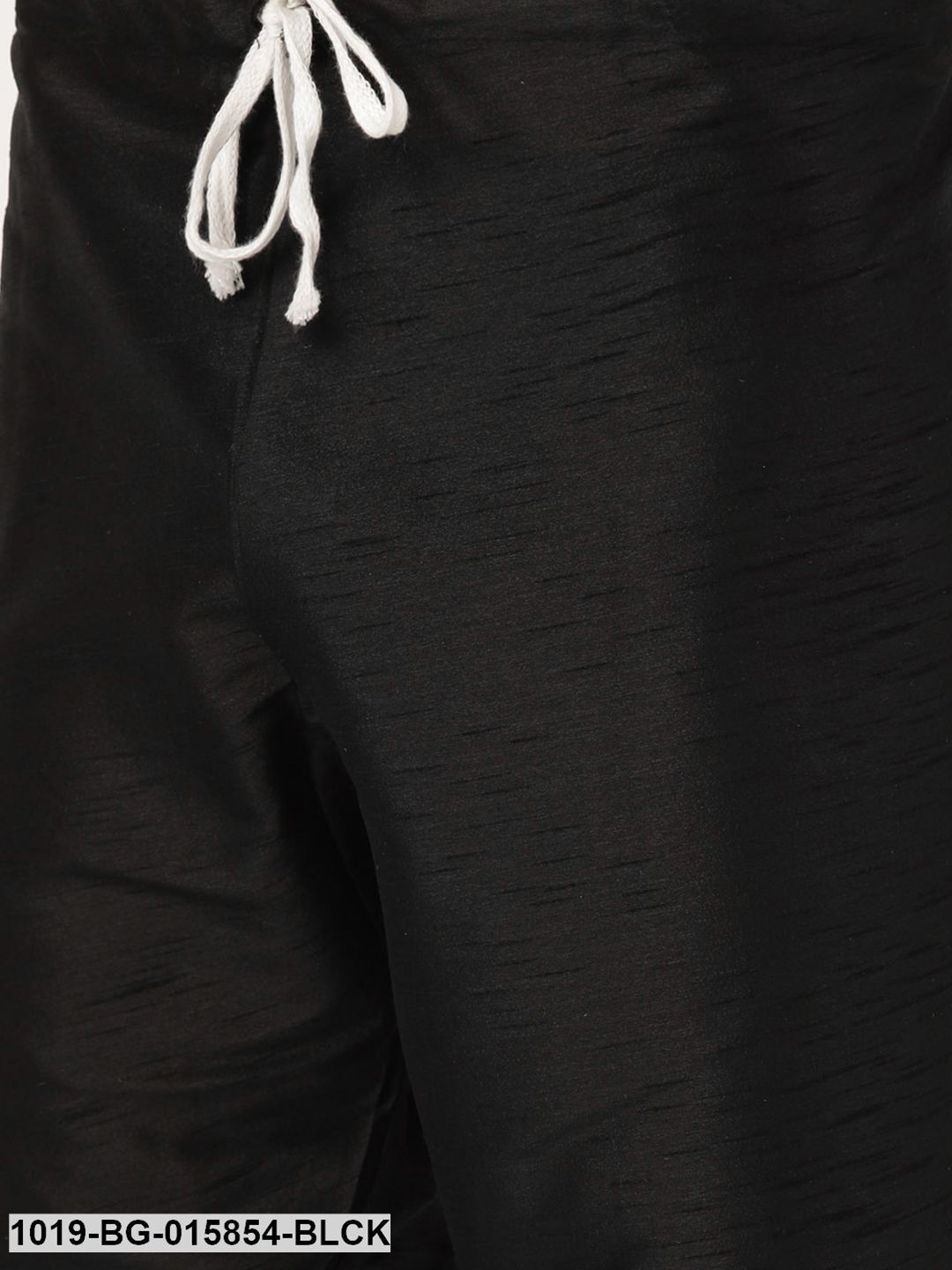 Men's Silk Blend Black Kurta Pyjama & Light Pink Nehru jacket Combo