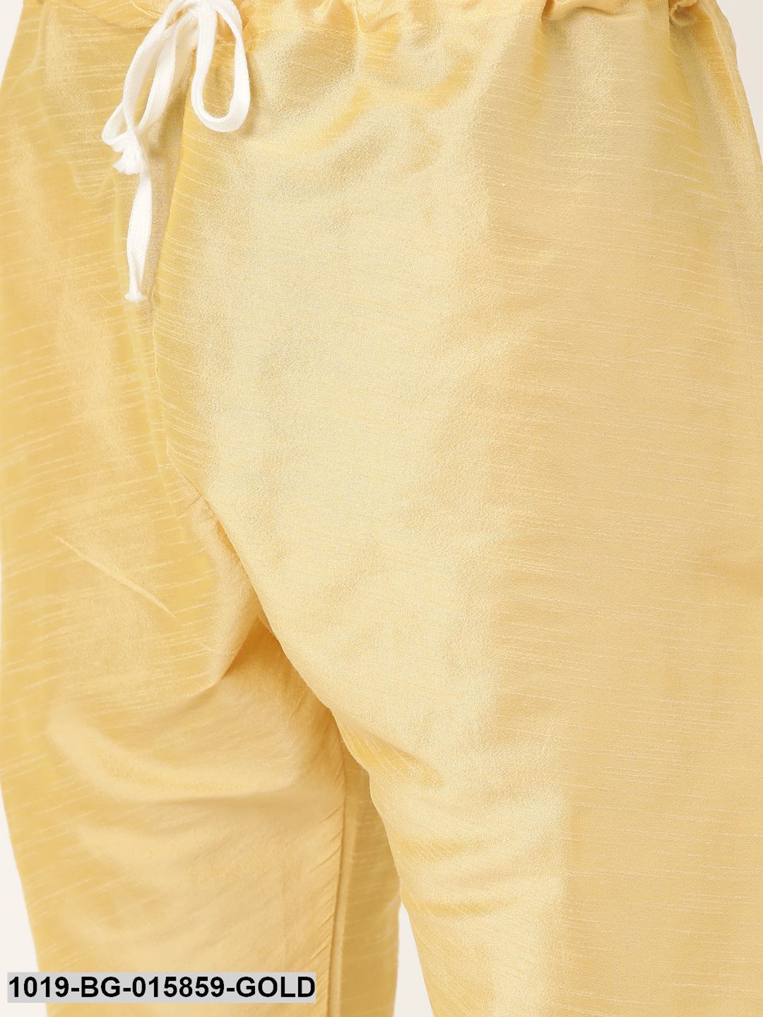 Men's Silk Blend Gold Kurta Pyjama & Sea Green Nehru jacket Combo