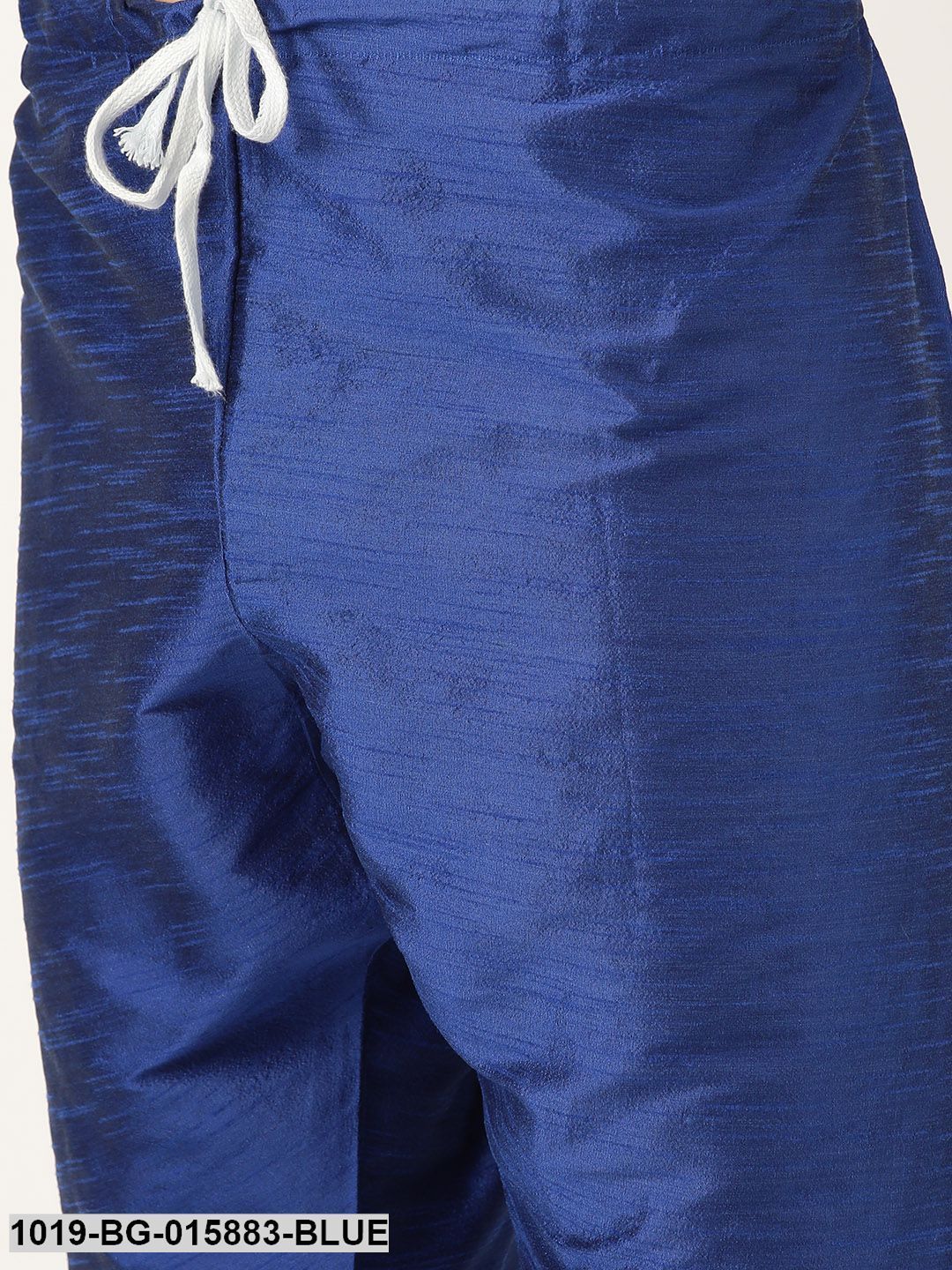 Men's Silk Blend Royal Blue Kurta Pyjama & Pista Green Nehru jacket Combo