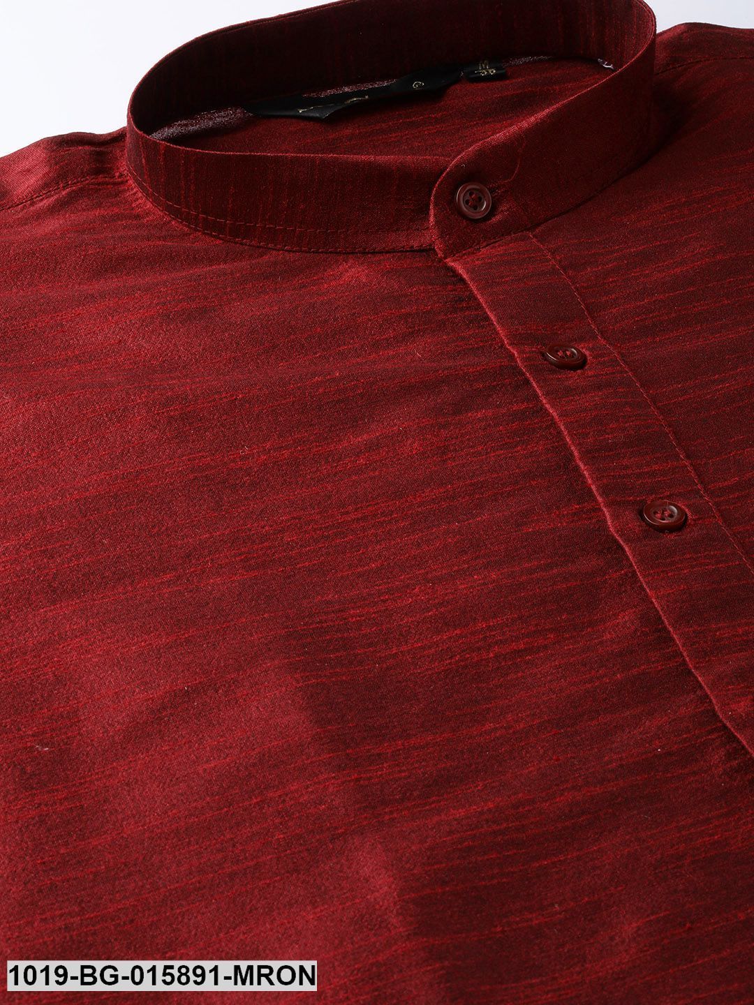 Men's Silk Blend Maroon Kurta Pyjama & Pista Green Nehru jacket Combo