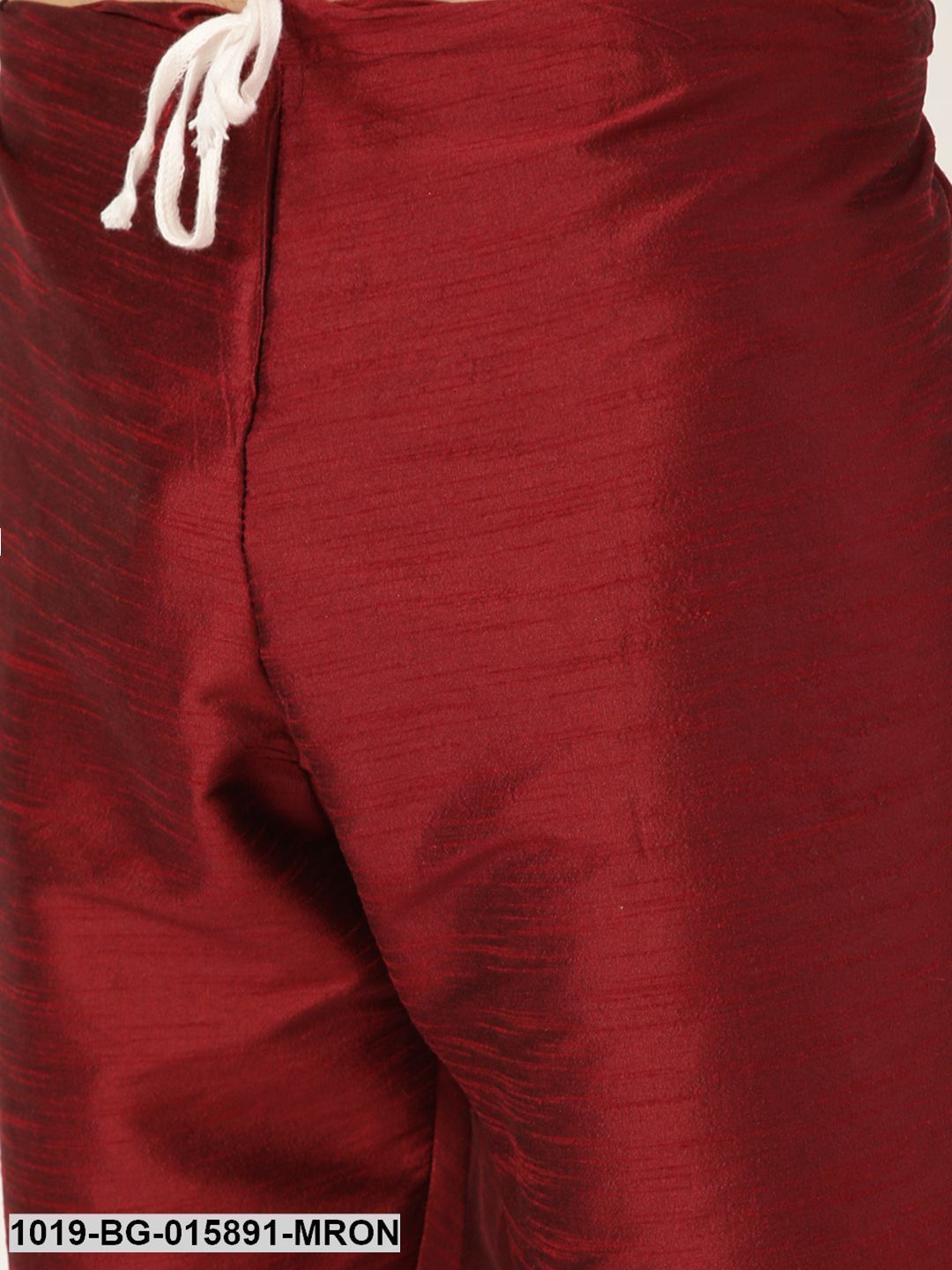 Men's Silk Blend Maroon Kurta Pyjama & Pista Green Nehru jacket Combo