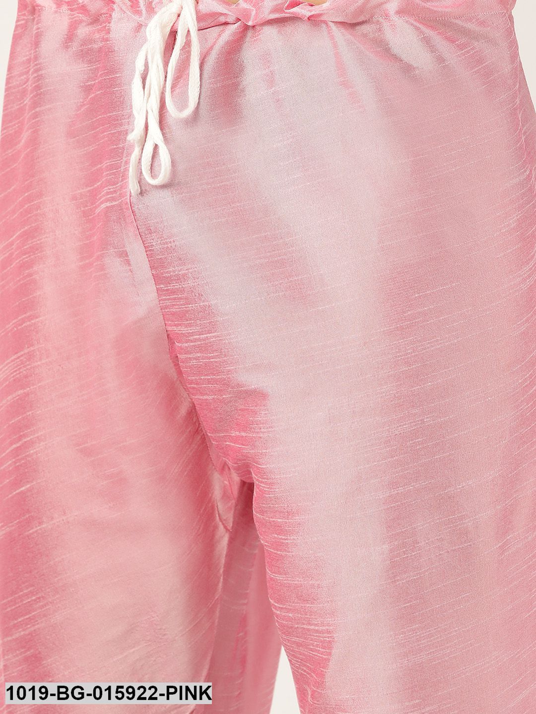 Men's Silk Blend Pink Kurta Pyjama & Green Nehru jacket Combo - Sojanya