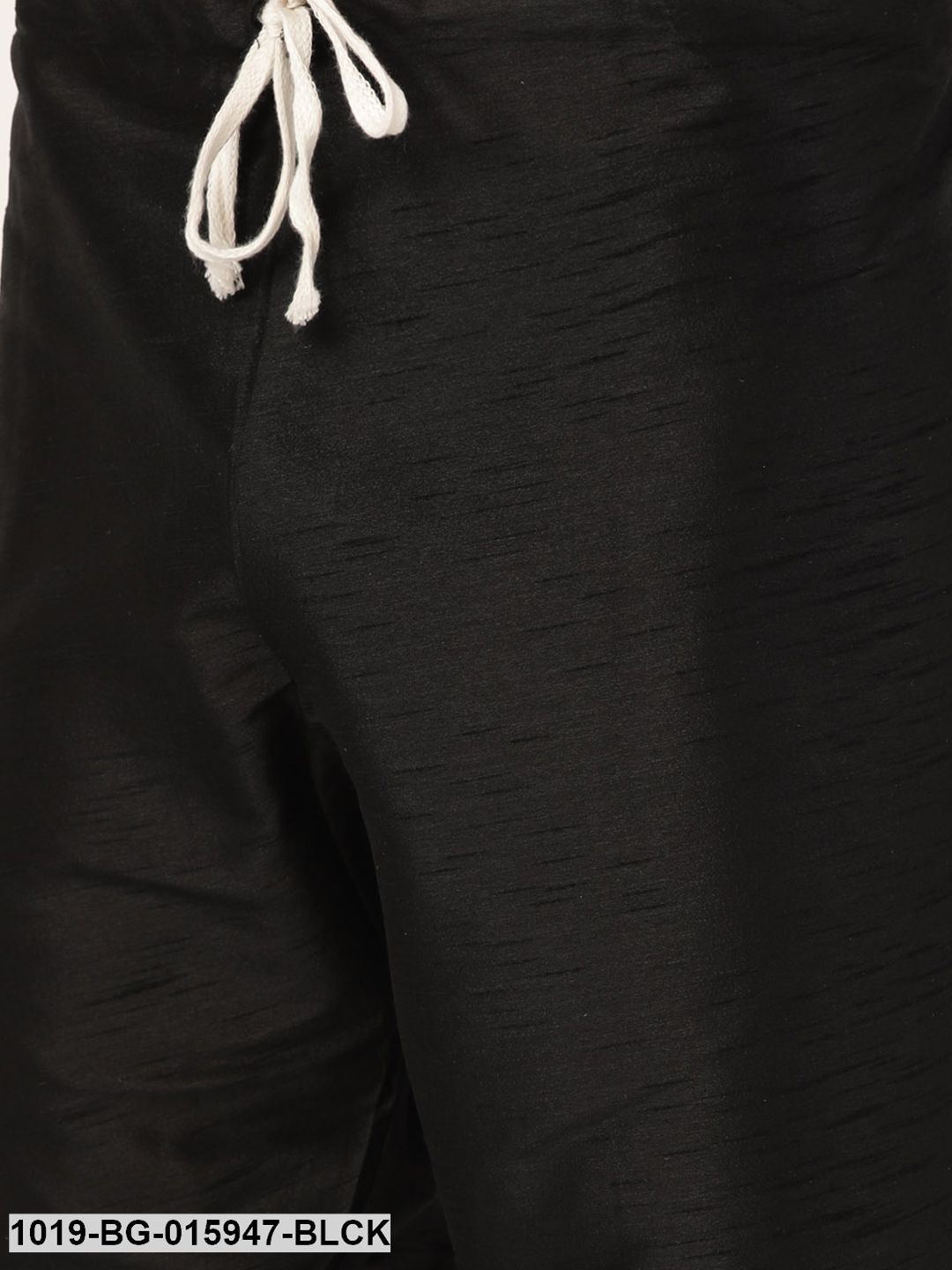 Men's Silk Blend Black Kurta Pyjama & Maroon Nehru jacket Combo - Sojanya