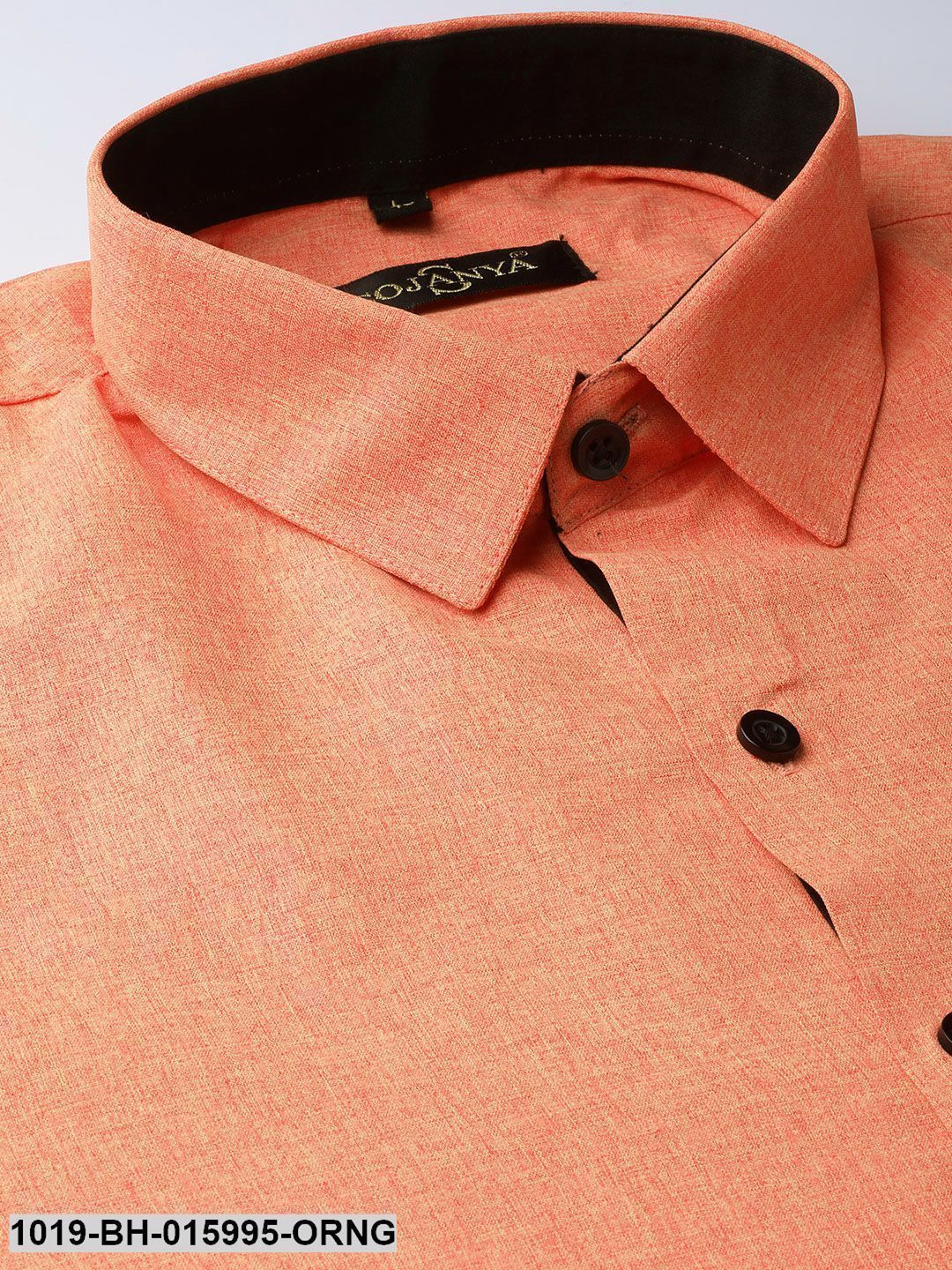 Men's Cotton Orange Formal Shirt - Sojanya