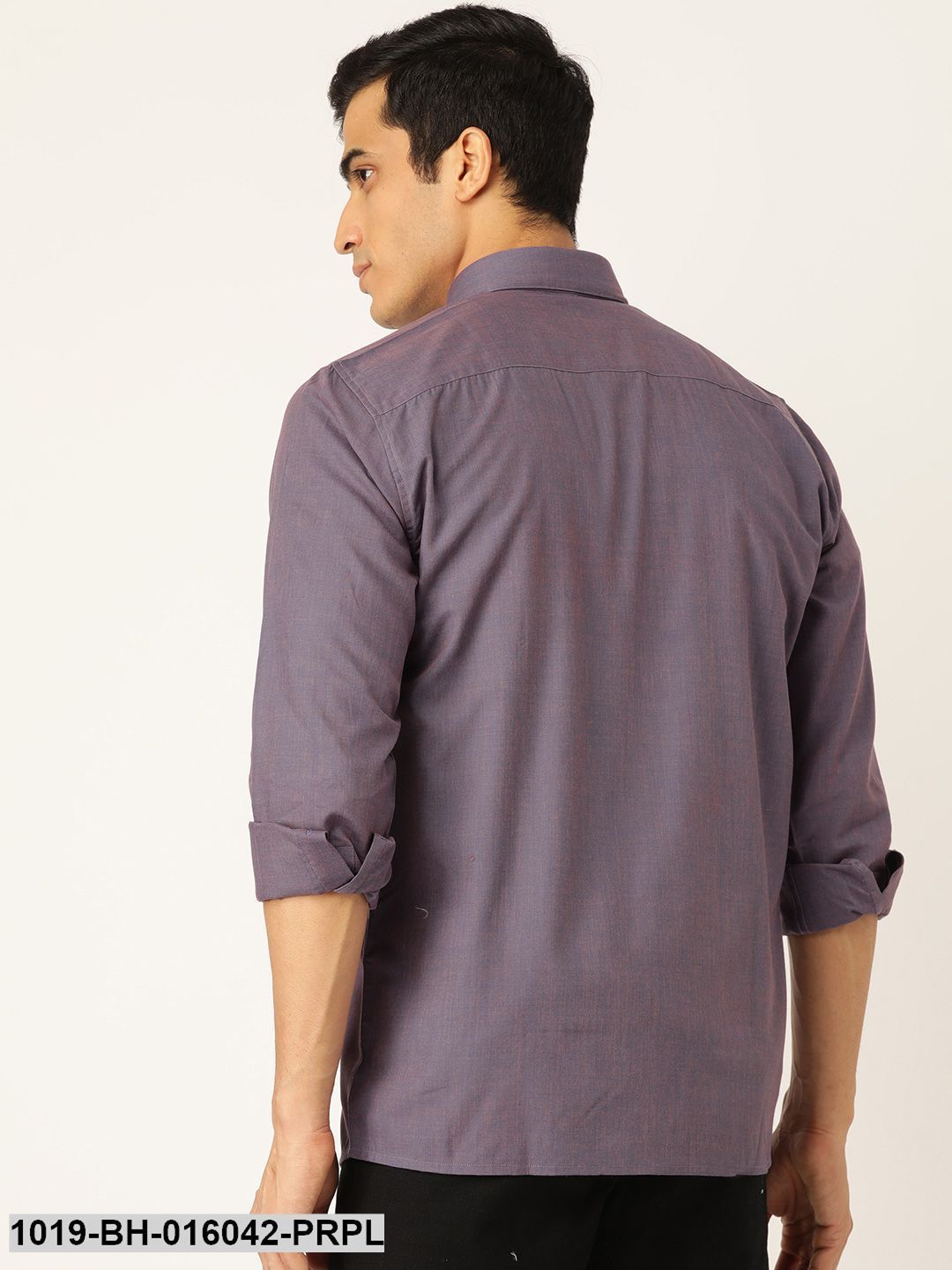 Men's Cotton Purple Casual Shirt - Sojanya