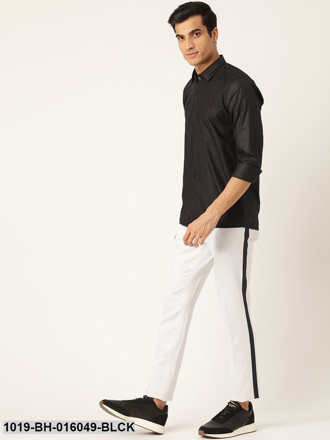 Men's Cotton Black Casual Shirt - Sojanya