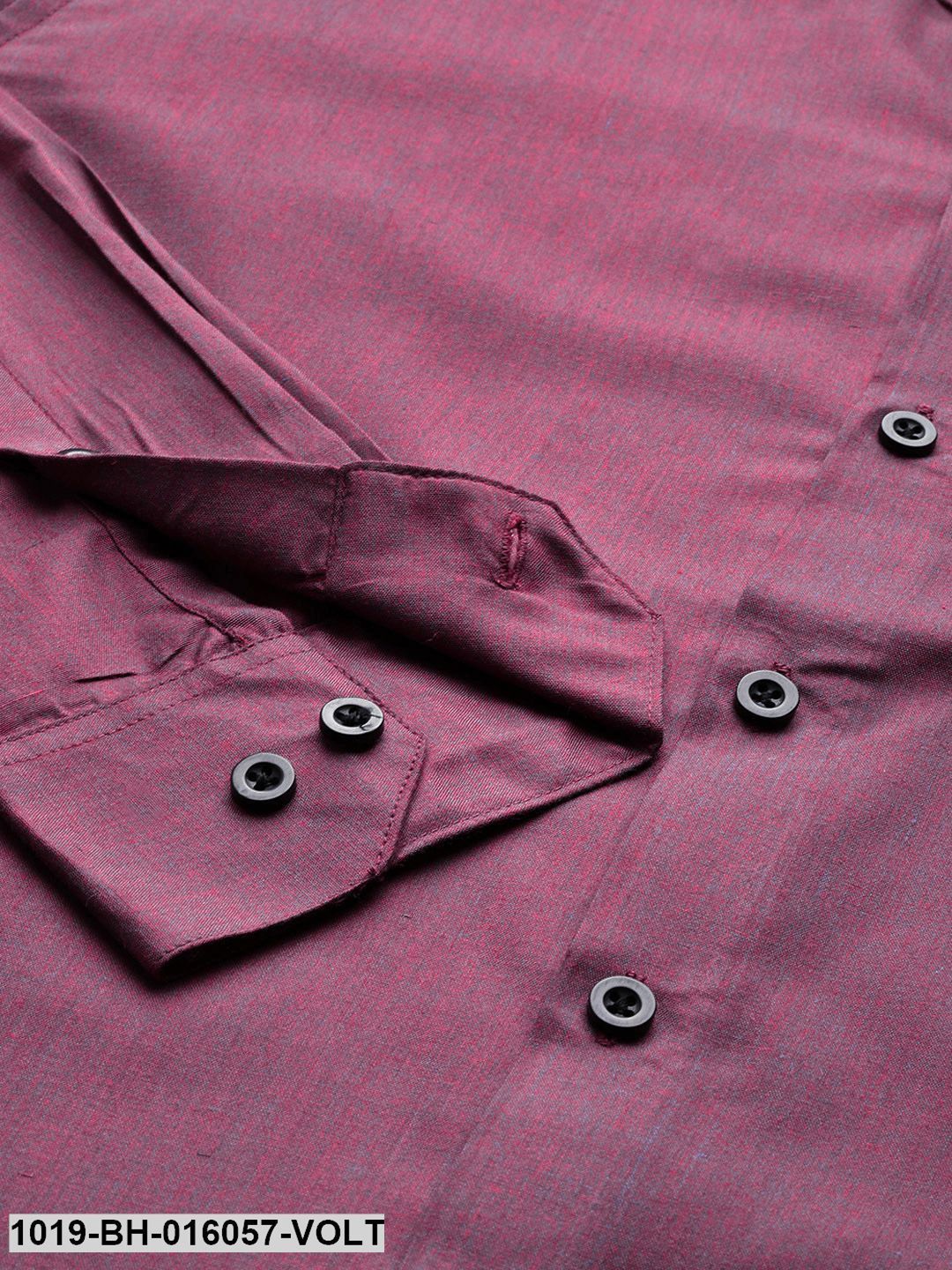 Men's Cotton Violet Casual Shirt - Sojanya