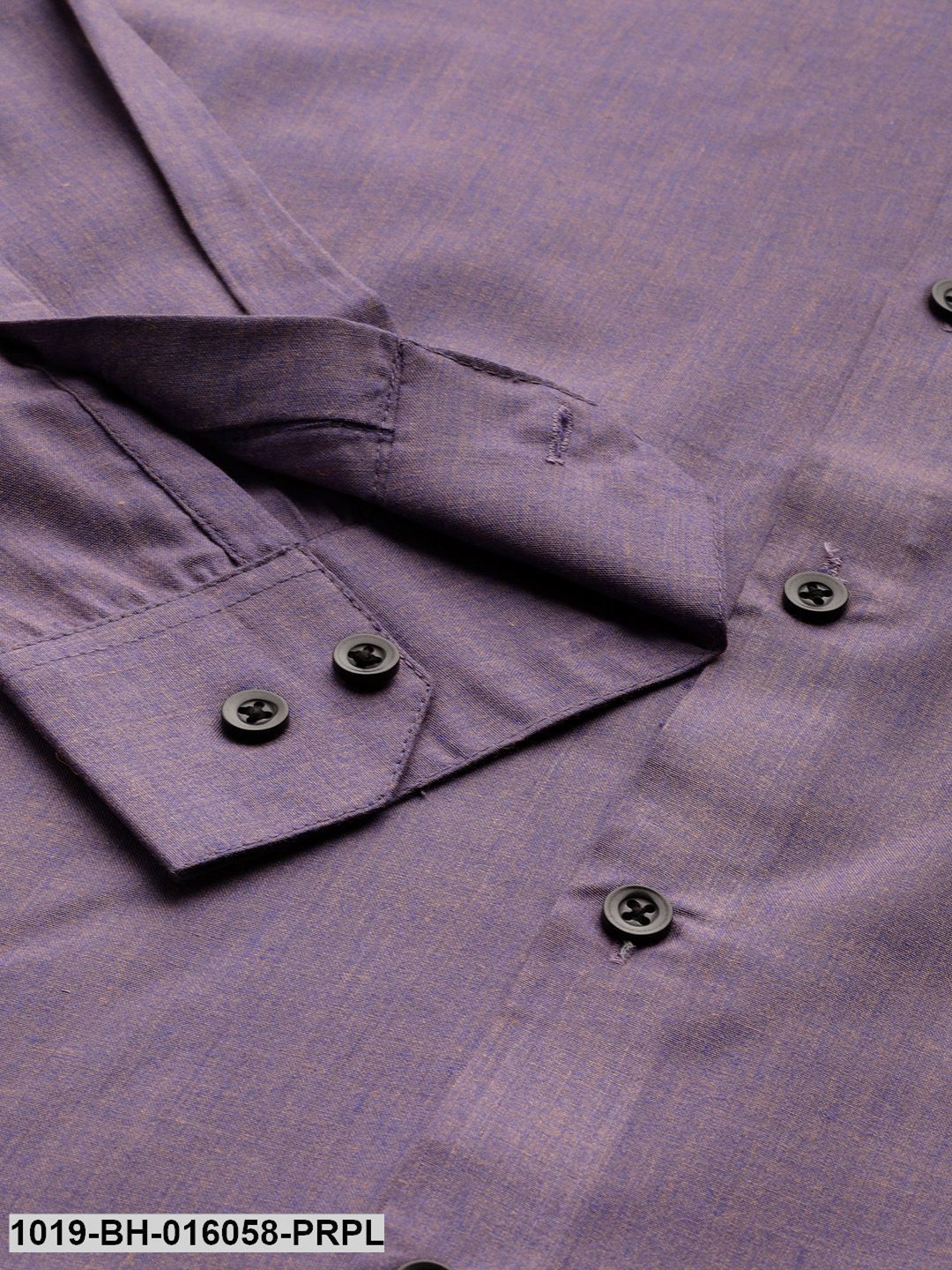 Men's Cotton Purple Casual Shirt - Sojanya