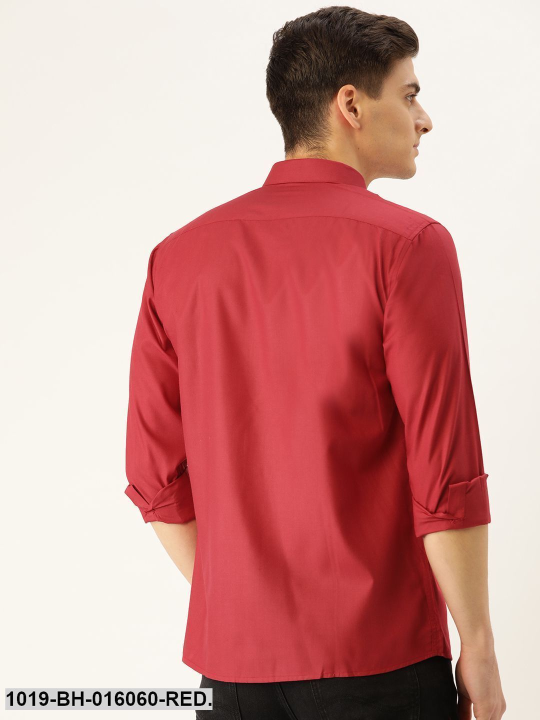 Men's Cotton Red Casual Shirt - Sojanya