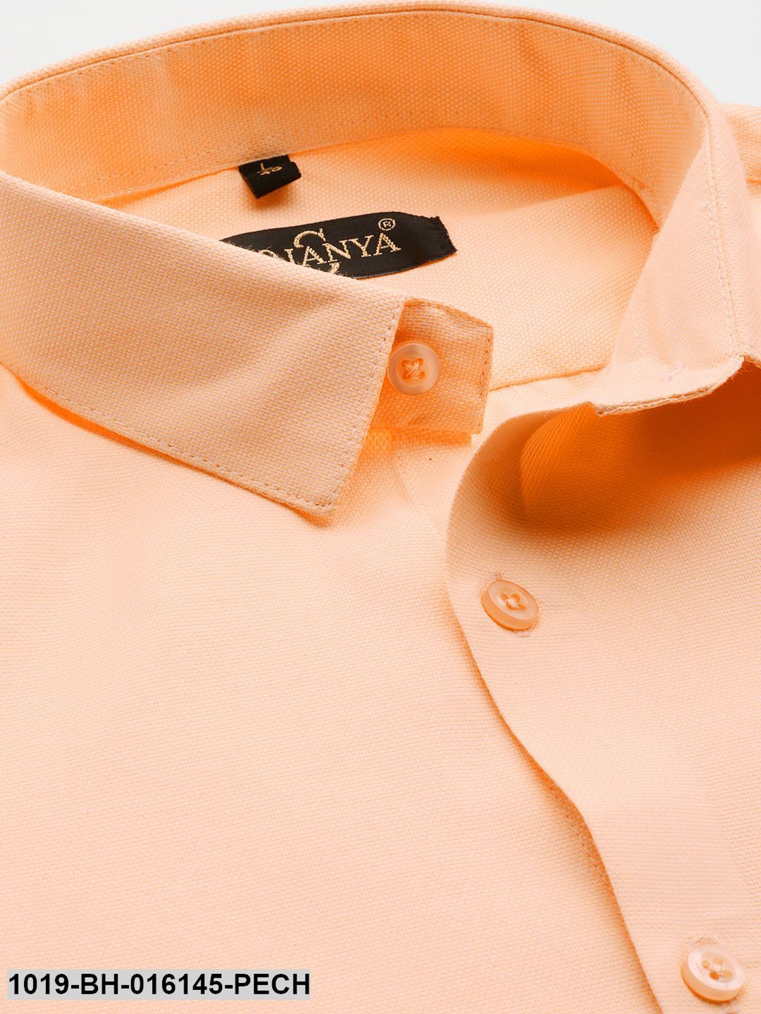 Men's Cotton Peach Self Design Casual Shirt - Sojanya