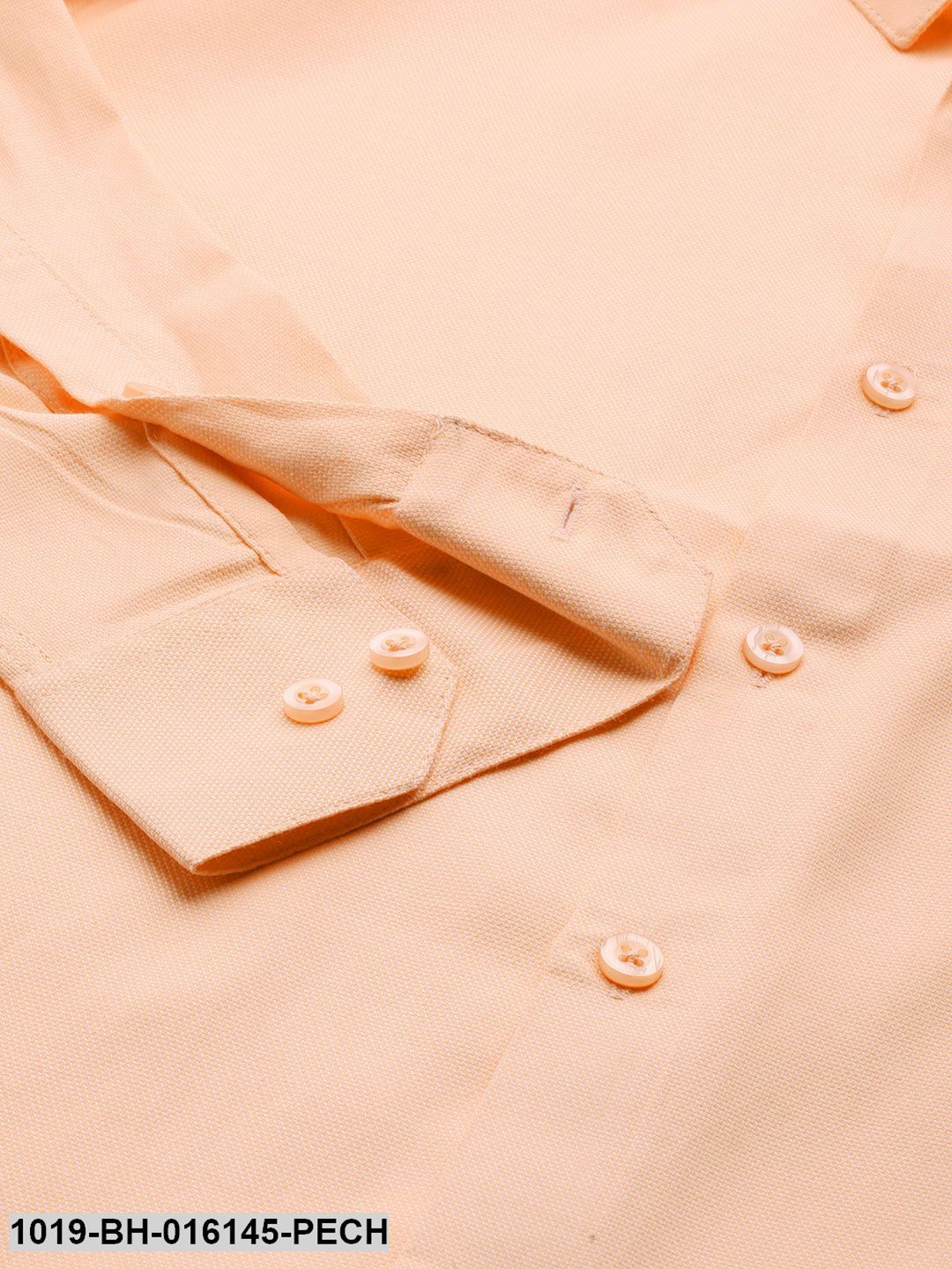 Men's Cotton Peach Self Design Casual Shirt - Sojanya