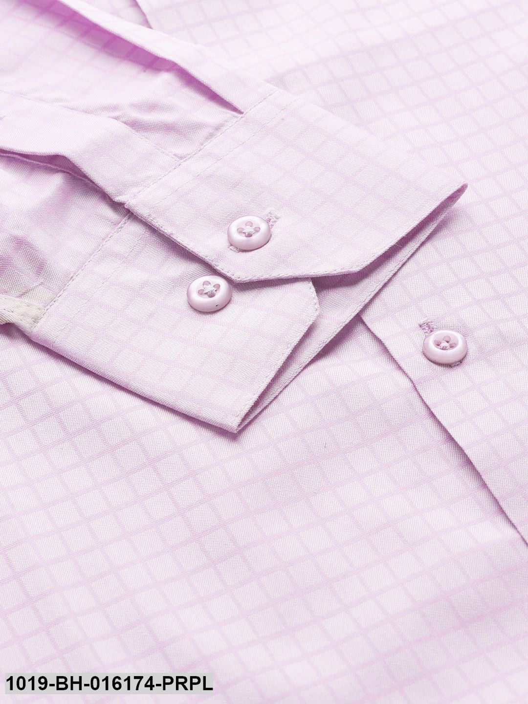 Men's Cotton Purple Checked Formal Shirt