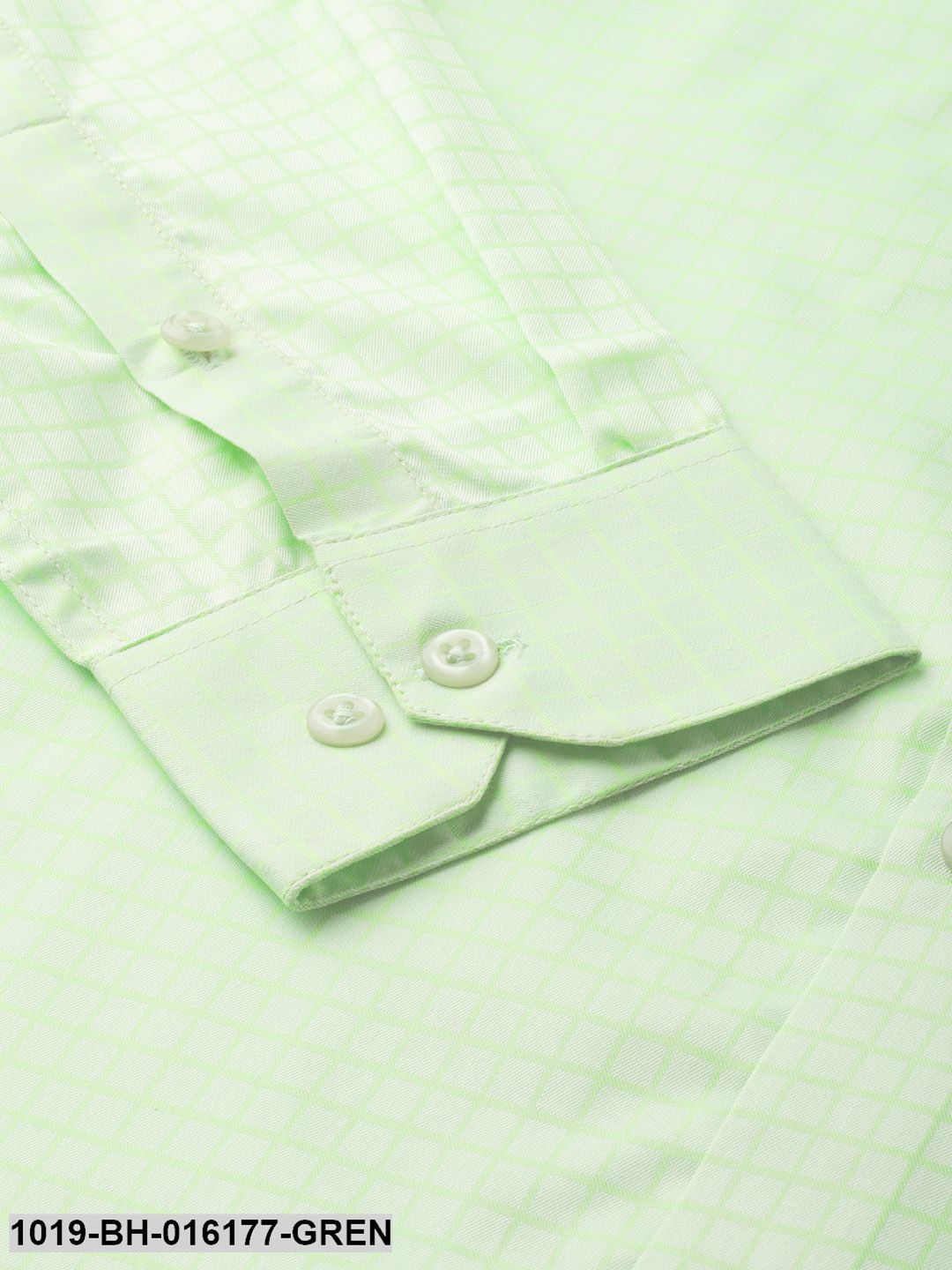 Men's Cotton Green Checked Formal Shirt