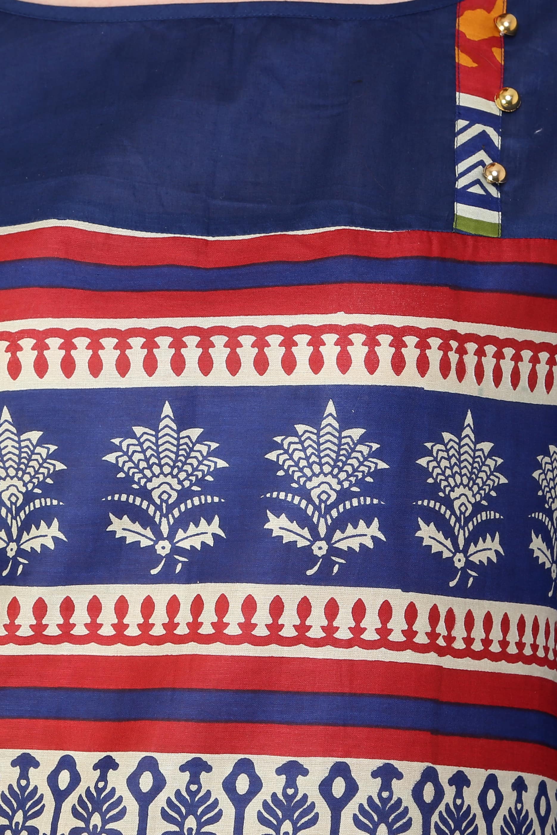 Women's Casual 3/4 Sleeve Printed Kurti - Pannkh