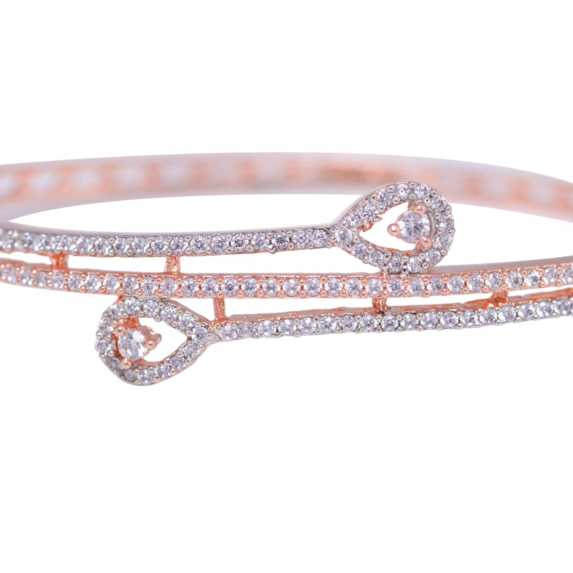 Stylish Modern Handcrafted Bracelet Rose Gold Plated For Women And Girls - Saraf Rs Jewellery