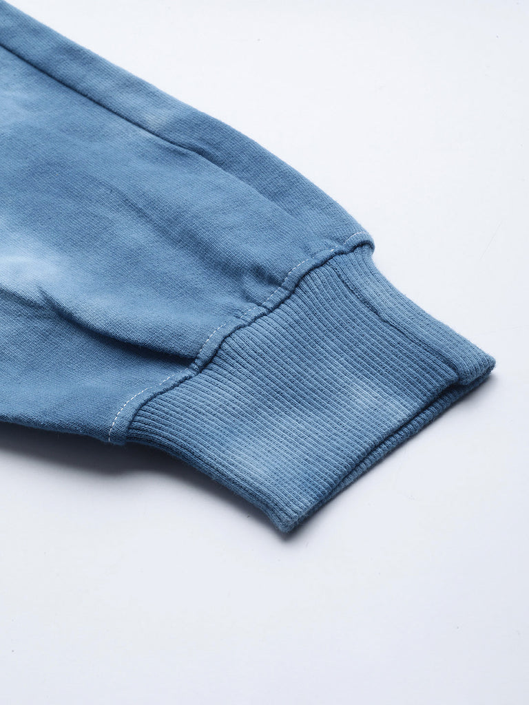 Women's Bandhej Blue Tie Dye Sweatshirt With Joggers