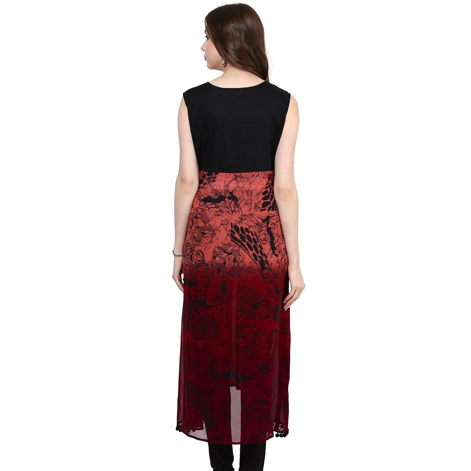 Women's Abstract Print Ankle Length Kurti - Pannkh