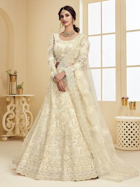 White Colour Dulhan Lehenga Choli, Wedding Lehenga Choli, Party Wear Dress