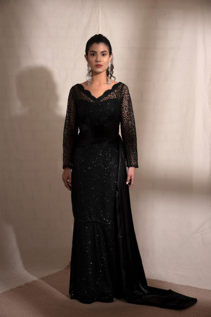 Women's Black Glitter Dress