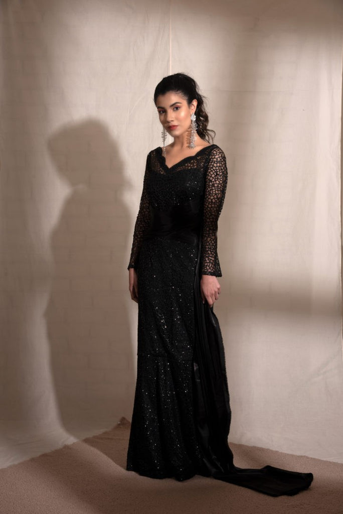 Women's Black Glitter Dress