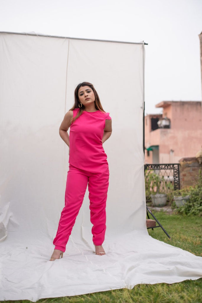 Women's Hot Pink Jumpsuit