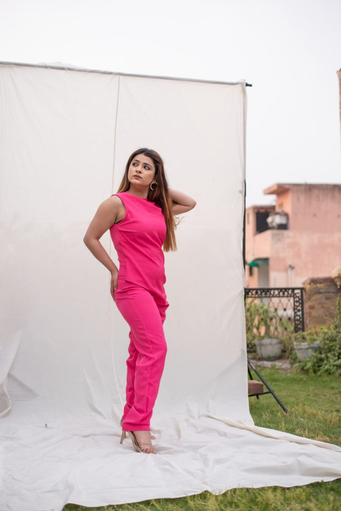 Women's Hot Pink Jumpsuit
