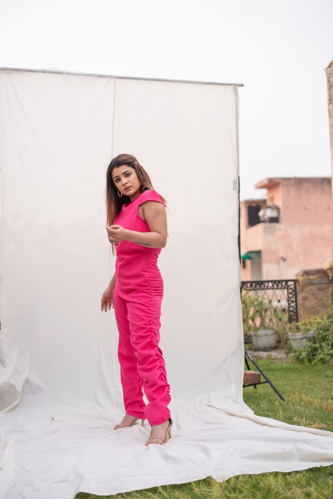 Women's Hot Pink Jumpsuit